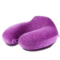 WAOBE U-Type Memory Foam Pillow Magnetic Massage Travel Neck Pillow Neck Neck Pillow Car Nap Nap Head Pillow Comfortable and Comfortable Care Cervical Spine, Purple