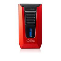 Colibri Lighter Slide Double-Jet Flame w/Punch (Red & Black)