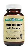 Natural Vitamin Co. - Tart Cherry with Turmeric, Tart Cherry 825mg, Turmeric 50mg, 60 Tablets, 2 Month Supply, Gluten Free, Vegetarian, Vegan