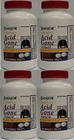 Acid Gone Antacid Chewable Generic for Gaviscon Extra Strength Chewable Tablets 100 Ct. Per Bottle Pack of 4 Bottles Total 400 Tablets by Major Pharmaceuticals