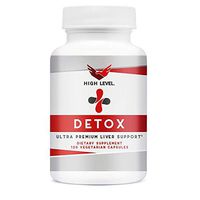 High Level Detox | Healthy Liver Detoxifying Supplement | Hangover Prevention | Natural Milk Thistle, N-Acetyl Cysteine, Burdock Root, DIM | 120 Veggie Capsules | Made in USA