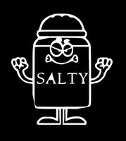 Salty - Vinyl Sticker | Cars Trucks Walls Laptop | 5.019 Inch Width X 5.5 Inch Height | White HGC0053