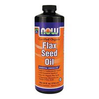 NOW Foods Certified Organic Flax Seed Oil - 24 fl oz