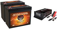 Qty 2 MB96-60 + BC2410XMA 24V 10A Smart Charger Group 22NF AGM 12V 60ah Replacement Batteries Compatible with Everest & Jennings Sprint Wheelchair