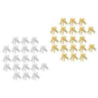 Set of 40pcs 50mm Organza Fabric Pull Bows Wedding Car Decoration Craft