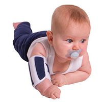 BraceAbility Infant Elbow Immobilizer Splint & Arm Restraint Wrap for Babies | Prevent Thumb Sucking, Face Touching, Scratching, Pulling IV Tubes (XS)