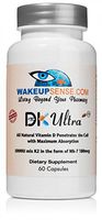 Wake Up Sense Holistic Healing DK Ultra All Natural Vitamins D3 & K2 Dietary Supplement for Bone, Heart and Immune Health with Optimal Cellular Absorption (60 Capsules, Made in The USA)