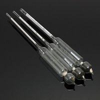 3pcs Hydrometer alcohol meter 0 to 100% with 1 piece Thermometer