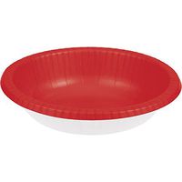 Creative Converting 200 Count Touch of Color Paper Bowls, Classic Red