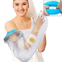 Waterproof Arm Cast Cover for Shower Adult Long Full Protector Cover Soft Comfortable Watertight Seal to Keep Wounds Dry Bath Bandage Broken Hand,Wrist,Finger,Elbow No Mark on Skin,Reusable