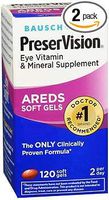 PreserVision Eye Vitamin & Mineral Supplement - 120 Gelcaps, Pack of 2