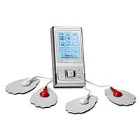 AccuMed Rechargeable Tens Unit Muscle Stimulator EMS Electronic Pulse Massager Stim Machine for Physical Therapy Back and Neck Pain Relief Portable Electric Tinge Electro-Therapy 8 Modes (AP211)