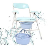 WYQWANLJX Foldable Shower Stool, Multi-Function Bath Chair, 2-in-One Toilet Chair, Old Age/Disabled/Patient/Pregnant Woman,Gift for Parents,B