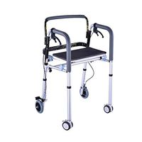 Elderly walker Walker 4-Wheel Walker Assists The Elderly Walking Support Frame Collapsible Lightweight Roller Walker FANJIANI