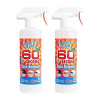 Amazing 60 Second Stain Remover - Commercial Strength - Powerful, Natural Enzymes Remove Food, Grease, Pet Stains & More - Non-Toxic/Eco Friendly - USA Made (16oz Spray Bottle 2-Pack -Save 25%)