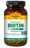 Country Life BioTin High Potency, 5 Mg, 60 Count