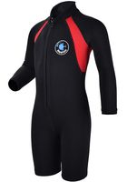 REALON Kids Wetsuit Shorty Boys Girls 3mm Neoprene One Piece Thermal Swimsuit 2mm Warm Full Long Sleeve Wet Suits Cover Toddler Child Junior Youth Swim Surf Dive (Sleeves Elastane 2mm Girls Boys, XS)