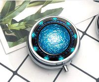 Compact 3 Compartment Medicine Case, Pill Box for Pocket or Purse Pill Box Decorative Pill Case with Gift Box Stargate Portal Atlantis