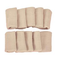 Leoie 10 Pcs Basketball Elastic Finger Guard Sleeves Protector Beige