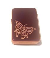 Vector KGM Thunderbird Custom Lighter - Tribal Celtic Weave Butterfly Tattoo Logo Sparkle Purple ICE High Polish Chrome Logo High Polish Chrome Rare!