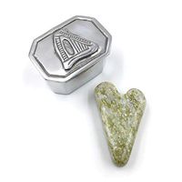 Irish Pewter Box with Harp and Connemara Marble Love Stone