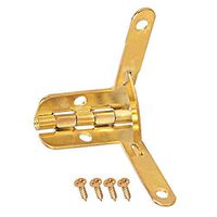 uxcell Concealable Quadrant Hinge 28mmx22mm Foldable Gold Tone Humidor Boxes Wine Cigar Case Fittings 15pcs