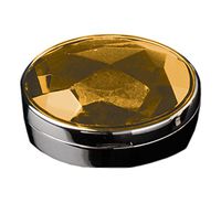 Pavilion- 1.75" Yellow Gemstone Round Pill Holder