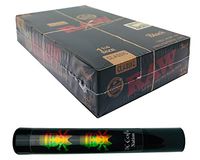 Herb Airtight Tube Pocket Protector with Raw Black Natural Rolling Papers 24 Count Box DC Crafts Nation- Rasta Skull