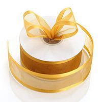 Tableclothsfactory 1 1/2" Satin Edge Organza-Gold