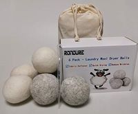 Eco Friendly and Chemical Free Washer Laundry Balls 6 XL Clothes Dry Fluffy Soft with Less Wrinkles and Less Static Cling (White & Gray)