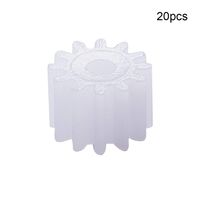Othmro 20pcs Plastic Gear White 12 Teeth 0.5 Modulus Model 122A Long for DIY RC Car Robot Motor