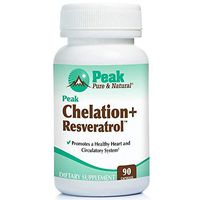 Peak Pure & Natural Peak Chelation+ Resveratrol | Calcium Disodium EDTA | Resveratrol | Malic Acid | 90 Capsules