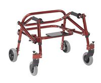 Inspired by Drive Nimbo 2G Lightweight Posterior Walker with Seat, Castle Red, Extra Small