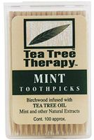 Tea Tree Therapy Tea Tree Toothpicks 100 Picks (Pack Of 48)