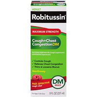 Robitussin Maximum Strength Cough and Chest Congestion DM Non-Drowsy Liquid Box, 8 Fluid Ounce