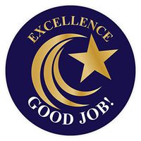 Excellence/Good Job Shooting Star Certificate Seals, 140 Count