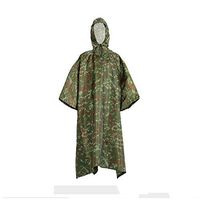 Putars Military Multifunction Camouflage Waterproof Rain Poncho Adults Raincoat Poncho Cover Tent Hiking Rainwear Outdoor Oxford Camouflage Raincoat 210cmX140cm