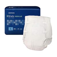 MCK27753101 - Adult Incontinent Brief McKesson Regular Tab Closure Large Disposable Moderate Absorbency
