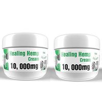 Hemp Cream for Pain Relief - 10,000 Mg (2-Pack) Natural Hemp Extract Cream for Inflammation & Sore Muscles - Efficient Help Joint Relief, Arthritis & Back Pain Support