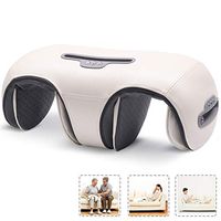 CERBIOR Knee Massager Vibration Heated Foot Massager Joint Machine with Vibration, Heat Deep Kneading Therapy, Air Compression, Relieve Arthritis Pain, Relax Gifts for Women, Men White