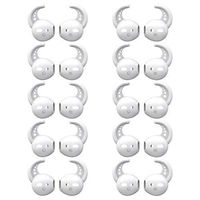 20 Piece (10 Pairs) AirPod Ear Hooks For Airpods & EarPods, Silicone Ear Hooks Skin Tips Covers Accessories for Apple Airpods & Earpods Headphones Earphone Earbuds, One Size Fits All (White)