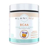 Alani Nu BCAA Branched Chain Essential Amino Acids Supplement Powder, Muscle Recovery Vitamins for Post-Workout, 30 Servings (Sour Peach Rings)