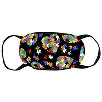 NiYoung Soft Mouth Covers Earloop Anti-Allergies for Dust Painting, Women Men Kids - Healthy (Colorful Autism Awareness Mouth Cover)