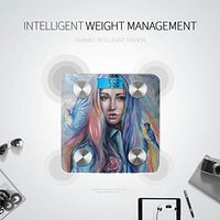Beautiful Girl Oil Painting Fashion Weighing Scales Body Fat Scale Digital Weighing Scale Tracks 8 Key Compositions Analyzer Sync with Fitness Apps 400 Lbs