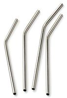 RSVP International Endurance  (SIP-4) Stainless Steel 8.5" Drink Straws, 4 Count | 5mm Fits Most Tumblers | Reusable & Durable | For Smoothies, Frappes, Sodas, Tea & More | Dishwasher Safe