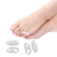 MYDETOE Silicone Little Toe Separator,Bunion Pads Hammered Toe Splints, Straightener Separators Bunion Valgus Adjuster Corrector Protector Feet Care Tool(10 Pairs)