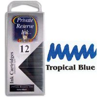 Private Reserve Refills Tropical Blue 12-pack Fountain Pen Cartridge - PR-C36 by Private Reserve
