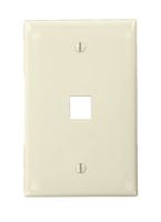 Leviton 41091-1TN QuickPort Midsize Wallplate, Single Gang, 1-Port, Light Almond