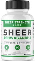 High Potency 1000mg Organic Ashwagandha Root Powder Extract | Natural Anti-Stress & Mood & Thyroid Support Supplement | 60 Gluten-Free & Non-GMO Veggie Capsules - Sheer Strength Labs