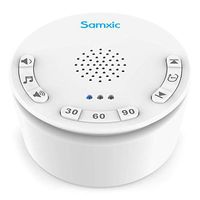 Baby Soother, Samxic Baby Sound Machine Shusher White Noise Machine with Shh & 12 Different Soothing, Sleep-Promoting Sounds, Volume Control and Auto-Off Timer